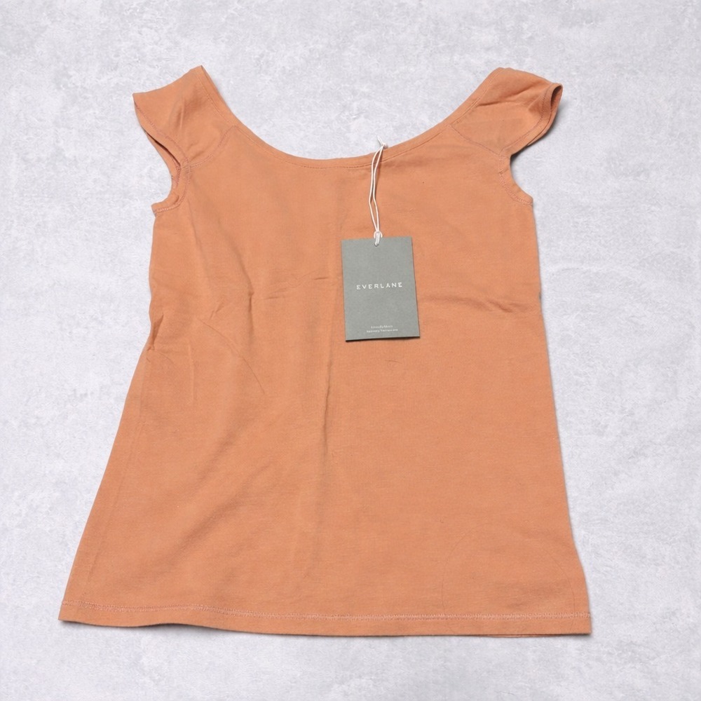 Everlane Womens Peach Tank Top Scoop Neck Sleeveless Shirt XS NWT